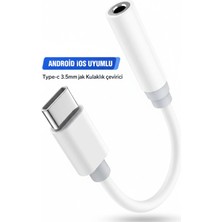Tech&bello accessories Type-C 3.5mm Jak Kulaklık Çevirici Android Ios Telefon Tablet Destekli