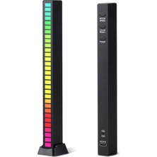 Selfbuysell Rgb Sese Duyarlı Taşınabilir Ekolayzer LED Çubuk
