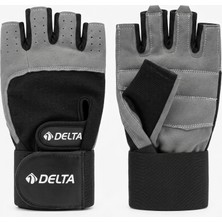 Nk Spor Profesyonel Bilek Destekli Fitness Eldiveni - Ağırlık ve Gym Eldiveni - Gri/siyah--Bodybuilding ve Crossfit-Spor-Fitnesswrist Wrap Destekli Kaydırmaz Fitness Eldiveni