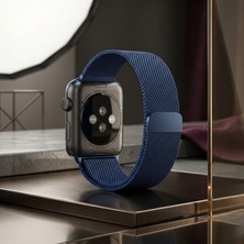 bbtech Apple Watch Series 11/10/9/8/7/6/ultra 3-2/se 3-2 Uyumlu 44/45/46/49MM Milano Loop Kordon Metal Hasır Mıknatıslı Loop Kayış Lansman Milanes Metal Örgü Manyetikli Kordon