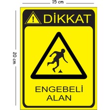 Mayeka Metal Dikkat Engebeli Alan 15X20 cm Uyarı Iş Güvenliği Levhası
