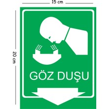 Mayeka Metal Göz Duşu 15X20 cm Uyarı Iş Güvenliği Levhası