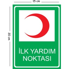 Mayeka Metal Ilk Yardım Noktası 15X20 cm Uyarı Iş Güvenliği Levhası