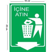 Mayeka Metal Içine Atın 15X20 cm Uyarı Iş Güvenliği Levhası