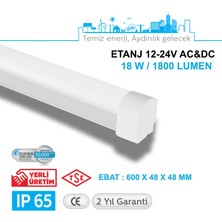 Teletek  12-24V Ac/dc 18W Etanj Armatür, Solar Panel, Gemi, Tekne , Aküyle Aydınlatma ,karavan Tipi - Su Geçirmez Tavan Armatürü