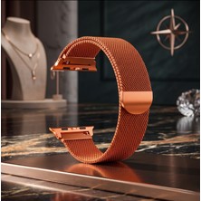 bbtech Apple Watch Series 11/10/9/8/7/6/ultra 3-2/se 3-2 Uyumlu 44/45/46/49MM Milano Loop Kordon Metal Hasır Mıknatıslı Loop Kayış Lansman Milanes Metal Örgü Manyetikli Kordon