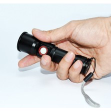 Watton 1000 Lümen USB Şarjlı LED El Feneri XML-2 Güçlü Aydınlatma Kompakt Taşınabilir Model WT-611
