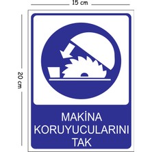 Mayeka Metal Makina Koruyucularını Tak 15X20 cm Uyarı Iş Güvenliği Levhası