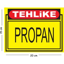 Mayeka Metal Tehlike Propan 15X20 cm Uyarı Iş Güvenliği Levhası