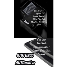 Ototurco Automotive Togg T10X (2023 ve Sonrası)Uyumlu Renkli Kenar-Silikon Topukluklu Premium Velur Halı Paspas