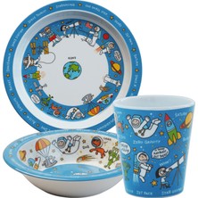 Tyrrell Katz Melamin Mama Tabağı, Kasesi ve Alıştırma Bardağı - Space