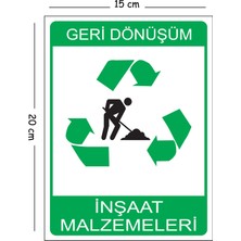Mayeka Metal Geri Dönüşüm Inşaat Malzemeleri 15X20 cm Uyarı Iş Güvenliği Levhası