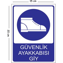 Mayeka Metal Kolluk Kullan 15X20 cm Uyarı Iş Güvenliği Levhası