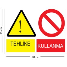 Mayeka Metal Tehlike Insanlar Çalışıyor Kulanma 15X20 cm Uyarı Iş Güvenliği Levhası