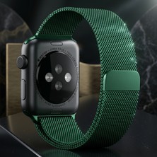 bbtech Apple Watch Series 11/10/9/8/7/6/ultra 3-2/se 3-2 Uyumlu 44/45/46/49MM Milano Loop Kordon Metal Hasır Mıknatıslı Loop Kayış Lansman Milanes Metal Örgü Manyetikli Kordon
