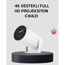 Selfbuysell Ev Sineması Projeksiyon Cihazı – 160 Ansı Lümen, 4K Uyumlu ve Kablosuz Görüntü Aktarımı