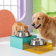 Lady Fify Kedi ve Köpek Için Paslanmaz Çelik Tekli Mama / Su Kabı (18CM)