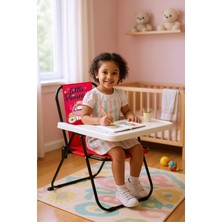 Exent 2-6 Yaş Little Prences Lüx Çocuk Piknik Sandalyesi-Mini Kamp Sandalyesi-Kırmızı