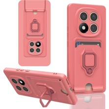 Selfbuysell Xiaomi Redmi Note 14 Pro 5g Kılıf Zuma Kartvizitli Yüzüklü Silikon - Pembe