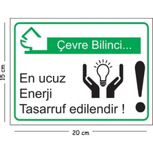 Mayeka Metal Çevre Bilinci En Ucuz Enerji Tasarruf Edilendir 15X20 cm Uyarı Iş Güvenliği Levhası