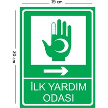 Mayeka Metal Ilk Yardım Noktası Sağ 15X20 cm Uyarı Iş Güvenliği Levhası
