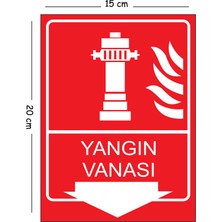 Mayeka Metal Yangın Vanası 15X20 cm Uyarı Iş Güvenliği Levhası