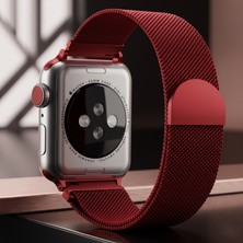 bbtech Apple Watch Series 11/10/9/8/7/6/ultra 3-2/se 3-2 Uyumlu 44/45/46/49MM Milano Loop Kordon Metal Hasır Mıknatıslı Loop Kayış Lansman Milanes Metal Örgü Manyetikli Kordon