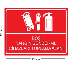 Mayeka Metal Boş Yangın Söndürme Cihazları Toplama Alanı 15X20 cm Uyarı Iş Güvenliği Levhası