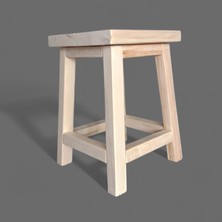 Ağaçkakan Doğal Ahşap Tabure, Ham, Zımparalanmış, Cilasız, Masif, Kullanıma Hazır, Kurulu, Klasik, Naturel, Yan Sehpa, Dekoratif Stant, 30CMX30CMX43CM