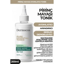 Dermocos Pirinç Mayası Tonik - Centella, Niasinamid, Hyaluronik Asitli - Tüm Cilt 200 ml