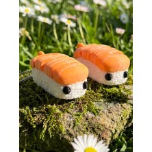 Eklemli Stres Oyuncağı Sushi Hediyelik Anahtarlık 1 Adet - Çanta Aksesuarı 3D Baskı Araba Aksesuarı Suşi  -  NYCRUIN3D