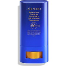 Shiseido Expert Sun Protector Clear Stick SPF50+  Şeffaf Güneş Kremi Stick, Suya Dayanıklı & Pratik Kullanım