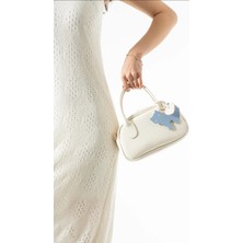 Özüm Çanta Kadın Kedi Charm Hediyeli Kol Omuz Çapraz Çanta Krem