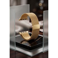 bbtech Apple Watch Series 11/10/9/8/7/6/ultra 3-2/se 3-2 Uyumlu 44/45/46/49MM Milano Loop Kordon Metal Hasır Mıknatıslı Loop Kayış Lansman Milanes Metal Örgü Manyetikli Kordon