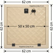 Goldsan Havuz Makine Dairesi Kapağı Bej 50X50