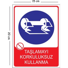 Mayeka Metal Taşta Gözlüksüz Çalışma 15X20 cm Uyarı Iş Güvenliği Levhası