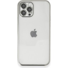 Selfbuysell Apple Iphone 12 Pro Kılıf Razer Lensli Silikon - Gümüş