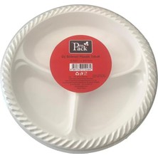 Propack 3 Bölmeli Plastik Tabak 8'li 260 mm 2 Adet