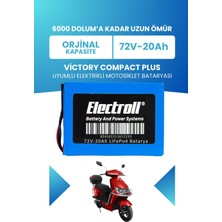 Electroll Victory Compact Plus Batarya (Standart Kapasite) Lifepo4 72V 20AH Elektrikli Motorsiklet Bataryası