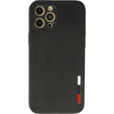 Raftan Topla Iphone 12 Pro Kılıf Loop Deri Silikon - Siyah
