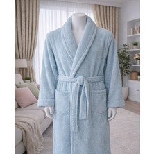 Jua Linda Premium Pamuklu Bornoz-Mavi