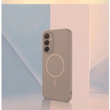 UK Samsung Galaxy A56 Uyumlu Moon Kapak Magsafe Uyumlu Lüks Mat Kamera Çerçeve Korumalı Kılıf