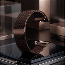 bbtech Apple Watch Series 11/10(42MM)/9/8/7/6/5/4/3/2/1/SE Uyumlu 38/40/41MM Milano Loop Kordon Metal Hasır Mıknatıslı Loop Kayış Lansman Milanes Metal Örgü Manyetikli Kordon