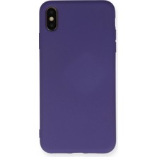 Raftan Topla Iphone Xs Max Kılıf Nano Içi Kadife Silikon - Mor