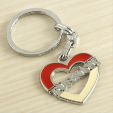 Zero Land Hnrlishp Kalp Türkiye Yazılı Metal Anahtarlık-Gümüş Rengi