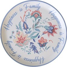 Keramika Çiçekli Pasta Tabağı 20 cm 5 Adet