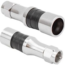 Nacario Erkek Sıkmalı RG11 F Konnektör Compressıon CTF111 Boğazlı Iğneli