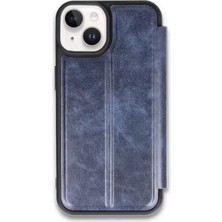 SiHako Newface Iphone 15 Kılıf Flip Cover - Lacivert
