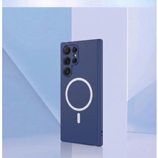 UK Samsung Galaxy S24 Ultra Uyumlu Moon Kapak Magsafe Uyumlu Lüks Mat Kamera Çerçeve Korumalı Kılıf