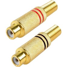 BeeSpeed Rca Dişi Lehimli Konnektör  | Ses Video Kablosu Sinyal Bağlantı Ucu